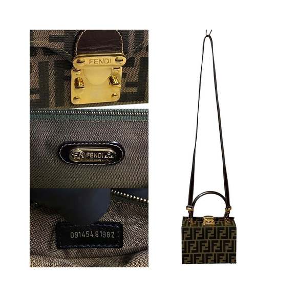 Fendi Women's Convertible Push Lock Box Bag in Brown in Brown - Picture 4 of 10